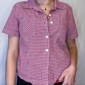 🦋 CHECKERED BUTTON UP 🦋